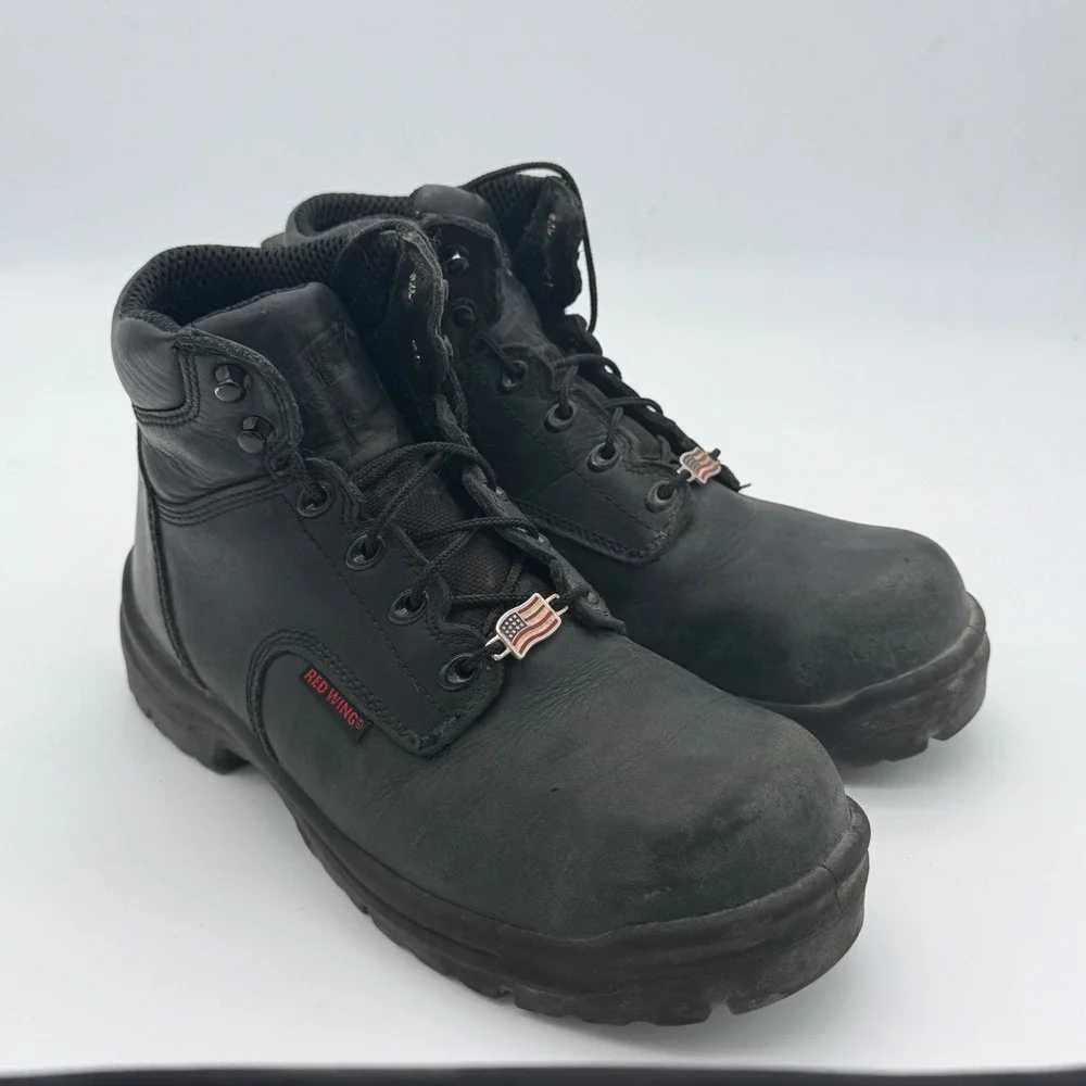 Red Wing 2234 Mens 8.5 D Black Leather Safety Toe EH Work Boots ASTM F2413-11